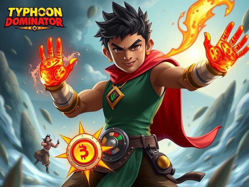 Typhoon Dominator Combat Scene Showing Aarav Using Combined Elemental Powers Against Enemies